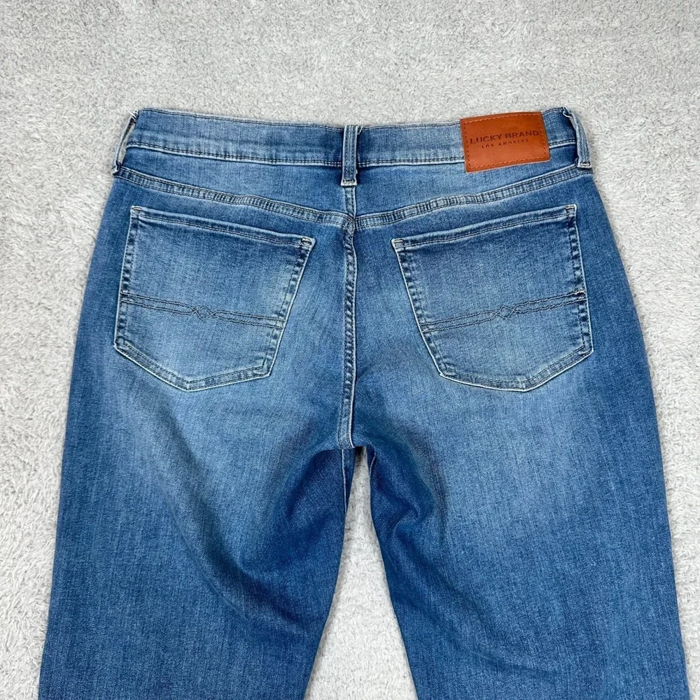 Lucky Brand Sweet Straight leg‎ Distressed Blue Jeans Womens 10/30 Medium Wash